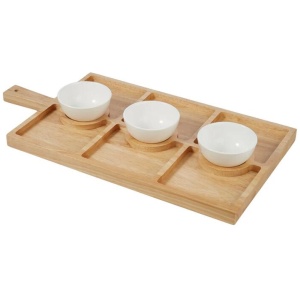 Davis & Waddell Serving Board With Set of 3 Bowls