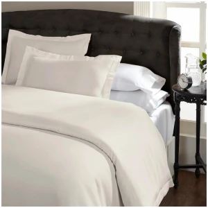 Ddecor Home 1000 Thread Count Quilt Cover Set Cotton Blend Classic Hotel Style - King - Pebble