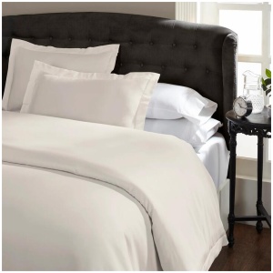 Ddecor Home 1000 Thread Count Quilt Cover Set Cotton Blend Classic Hotel Style - Queen - Pebble