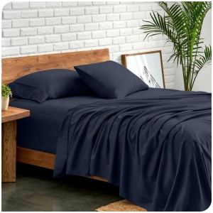 Ddecor Home 1500 Thread count Premium Cotton Blend Indigo Queen Sheet Set by Ddecor Home
