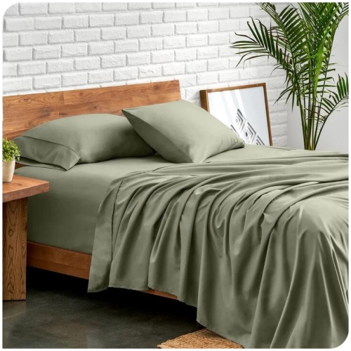 Ddecor Home 1500 Thread count Premium Cotton Blend Sage Queen Sheet Set by Ddecor Home