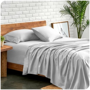 Ddecor Home 1500 Thread count Premium Cotton Blend Silver Queen Sheet Set by Ddecor Home