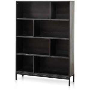 Deakin Wooden Bookcase - Black by Interior Secrets - AfterPay Available