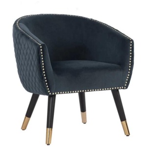 Deniz Lounge Chair Tub Chair Accent Armchair - Blue