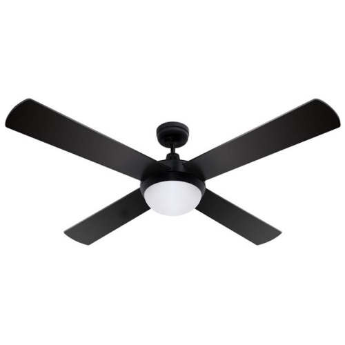 Dev King 52'' Ceiling Fan w/Light w/Remote Timer - Black