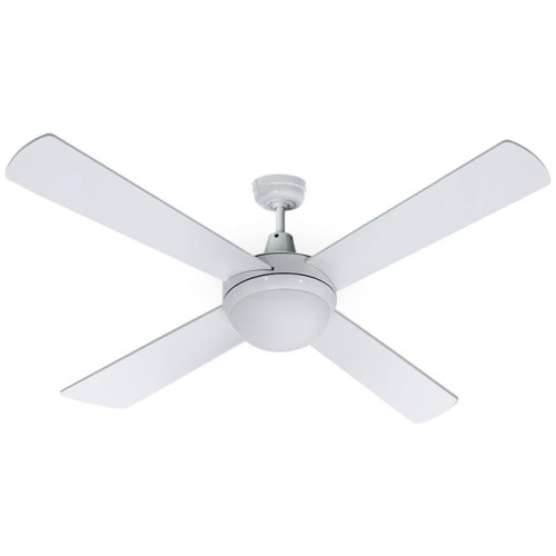 Dev King 52'' Ceiling Fan w/Light w/Remote Timer - White