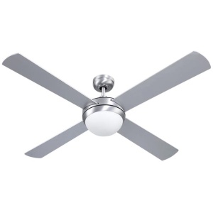 Devanti 52'' Ceiling Fan AC Motor w/Light w/Remote - Silver