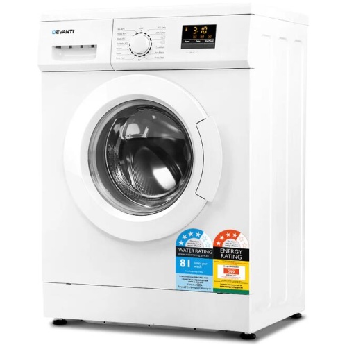Devanti 8kg Front Load Washing Machine Quick Wash 24h Delay Start Automatic