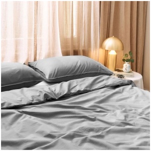Dickies Cotton Waffle Texture Quilt Cover Set Grey King