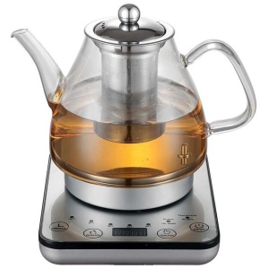Digital Glass Kettle with Tea Infuser Size 20.5X19X20.5cm by Healthy Choice