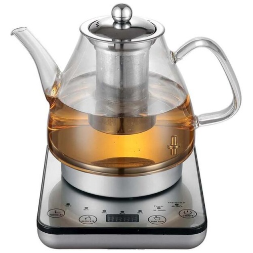Digital Glass Kettle with Tea Infuser Size 20.5X19X20.5cm by Healthy Choice