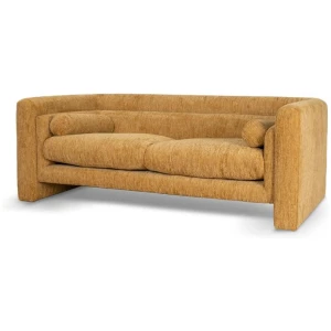 Dilipa 2 Seater Fabric Sofa - Yellow Sand by Interior Secrets - AfterPay Available