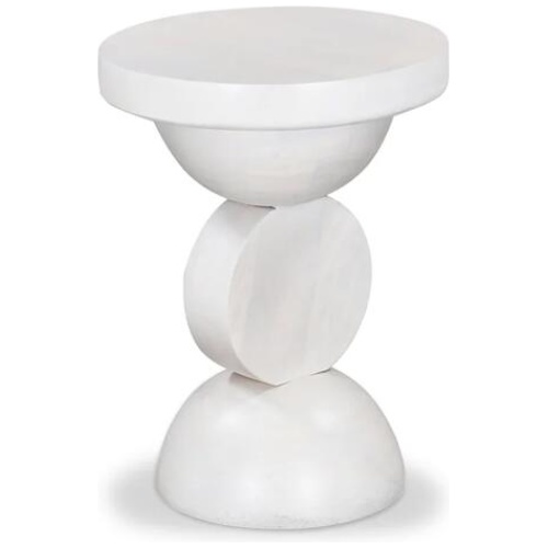 Dima 38cm Round Side Table - Cafe White by Interior Secrets - AfterPay Available