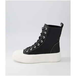 Django & Juliette Aggie Dj Black White White Sole Leather Stitch Black White White Sole Boots Womens Shoes Casual Ankle Boots