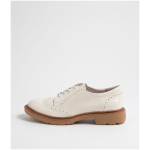 Django & Juliette Brummel Dj Ivory Patent Leather Ivory Shoes Womens Shoes Casual Flat Shoes