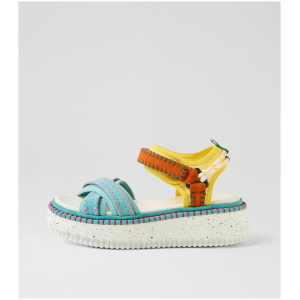 Django & Juliette Darryl Dj Bright Multi Bright Sandals Womens Shoes Casual Heeled Sandals