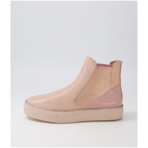 Django & Juliette Famelia Dj Cafe Pink Multi Cafe Pink Boots Womens Shoes Casual Ankle Boots