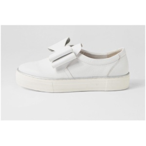 Django & Juliette Fiji Dj White White Sole Leather White White Sole Sneakers Womens Shoes Casual Sneakers