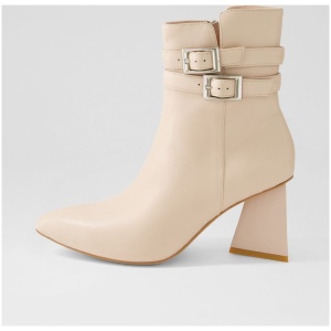 Django & Juliette Haroun Dj Nude Leather Nude Boots Womens Shoes Ankle Boots