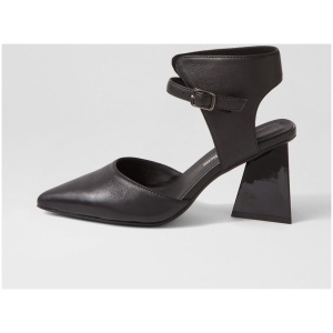 Django & Juliette Henryk Dj Black Leather Black Shoes Womens Shoes Casual Heeled Shoes