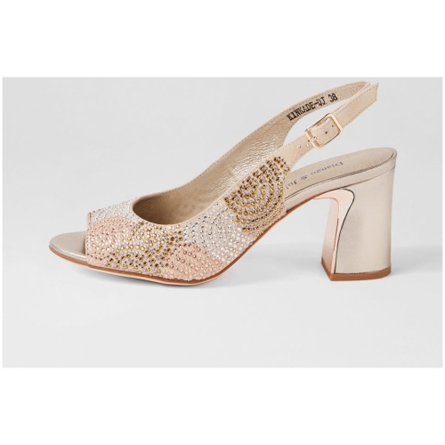 Django & Juliette Kinkade Dj Champagne Multi Champagne Sandals Womens Shoes Heeled Sandals