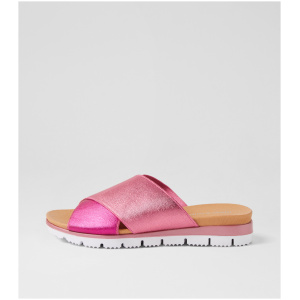 Django & Juliette Lavilla Dj Pink Fuchsia Multi Pink Fuchsia Sandals Womens Shoes Casual Sandals Flat Sandals