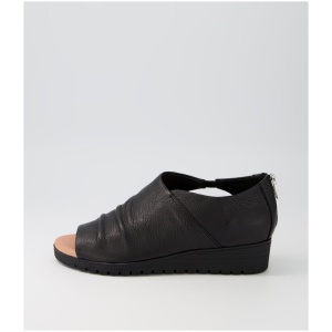 Django & Juliette Macerio Dj Black Black Sole Leather Black Black Sole Sandals Womens Shoes Casual Sandals Flat Sandals