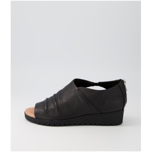 Django & Juliette Macerio Dj Black Black Sole Leather Black Black Sole Sandals Womens Shoes Casual Sandals Flat Sandals