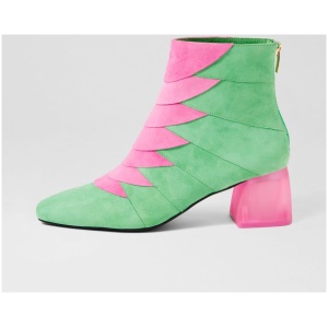 Django & Juliette Mammow Dj Lime Lipstick Suede Suede Lime Lipstick Boots Womens Shoes Ankle Boots