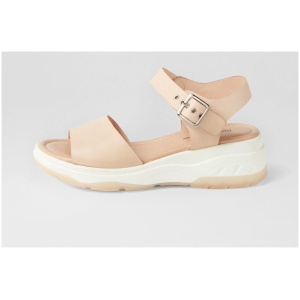 Django & Juliette Oami Dj Pale Pink White & Pink Leather Pale Pink White & Pink Sandals Womens Shoes Casual Sandals Flat Sandals