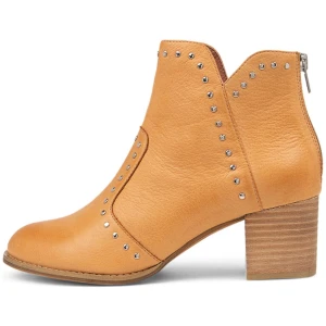 Django & Juliette Shad Dj Camel Leather Camel Boots Womens Shoes Casual Ankle Boots
