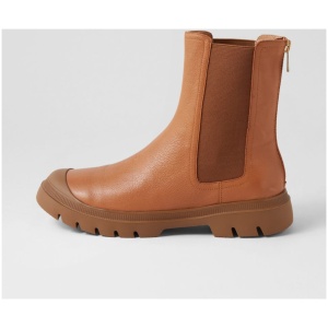 Django & Juliette Shanti Dj Tan Leather Tan Boots Womens Shoes Ankle Boots