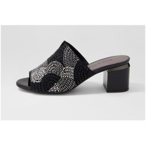 Django & Juliette Shiela Dj Black Multi Black Sandals Womens Shoes Heeled Sandals