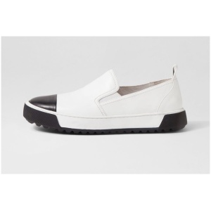 Django & Juliette Therilly Dj Black White Leather Black White Sneakers Womens Shoes Casual Sneakers