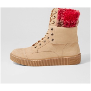 Django & Juliette Tombi Dj Almond Multi Nubuck Fabric Almond Multi Boots Womens Shoes Casual Ankle Boots