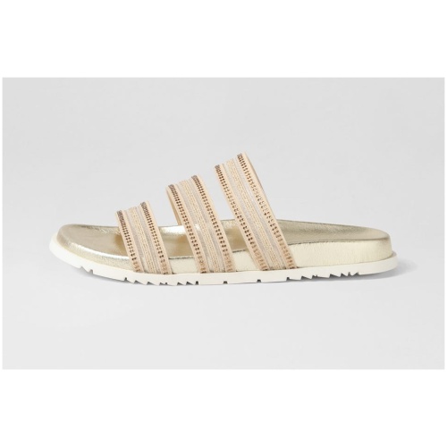 Django & Juliette Tonala Dj Gold Vinylite Gold Sandals Womens Shoes Casual Sandals Flat Sandals