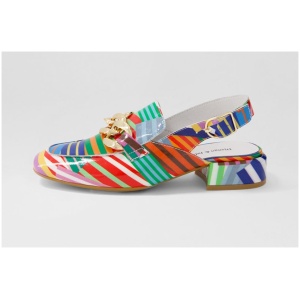 Django & Juliette Vabor Dj Stripe Multi Patent Leather Stripe Multi Shoes Womens Shoes Casual Heeled Shoes