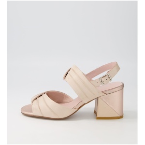 Django & Juliette Vaclav Dj Pale Pink Leather Pale Pink Sandals Womens Shoes Dress Heeled Sandals