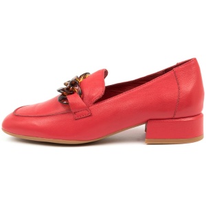 Django & Juliette Vivanly Dj Red Tortoise Shell Tumble Leather Red Tortoise Shell Shoes Womens Shoes Casual Heeled Shoes