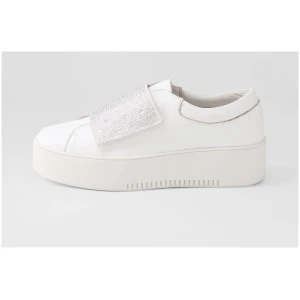 Django & Juliette Winsta Dj White Silver Leather Jewels White Silver Sneakers Womens Shoes Casual Casual Sneakers