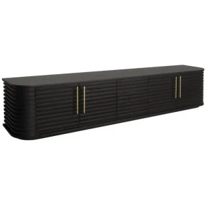 Domenic 2.3m TV Entertainment Unit - Textured Espresso Black by Interior Secrets - AfterPay Available