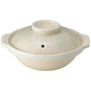 Donabe Japanese Ginpo 31cm Clay Pot Ceramic Hot Pot Casserole #10 5-6 people 2.9L