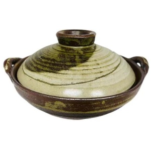 Donabe Japanese Kyoan 24.5cm Clay Pot Ceramic Hot Pot Casserole #8 2-3people 1.5L
