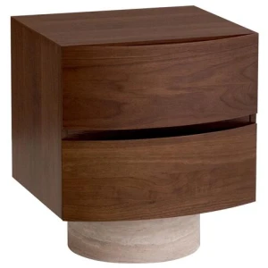 Dorit Bedside Table - Walnut by Interior Secrets - AfterPay Available