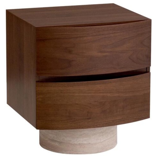 Dorit Bedside Table - Walnut by Interior Secrets - AfterPay Available