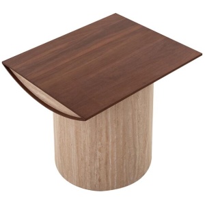 Dorit Side Table - Walnut by Interior Secrets - AfterPay Available
