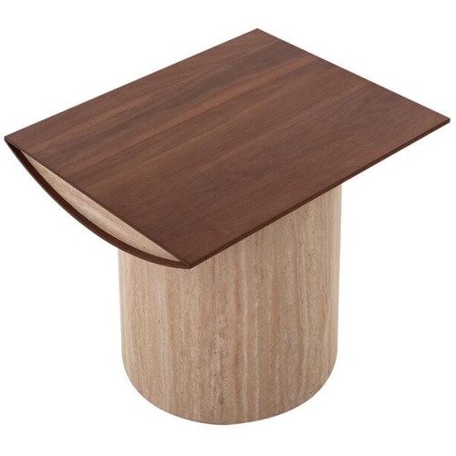 Dorit Side Table - Walnut by Interior Secrets - AfterPay Available