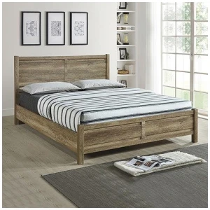 Double Size Bed Frame Natural Wood like MDF in Oak Colour