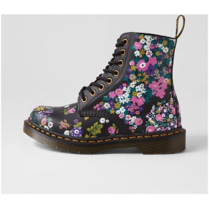 Dr Marten 1460 Pascal 8 Eye Boot Dm Vintage Floral Print Leather Vintage Floral Print Boots Womens Shoes Casual Ankle Boots