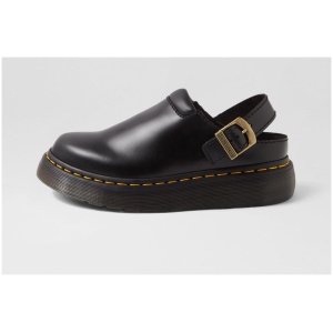 Dr Marten Archive Mule Atlas Dm Black Leather Black Shoes Womens Shoes Casual Flat Shoes